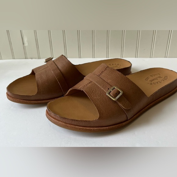 KORK-EASE DOWNEY BROWN LEATHER SLIDES | SIZE: 8 | EXCELLENT PRE-OWNED CONDITION - Picture 2 of 10